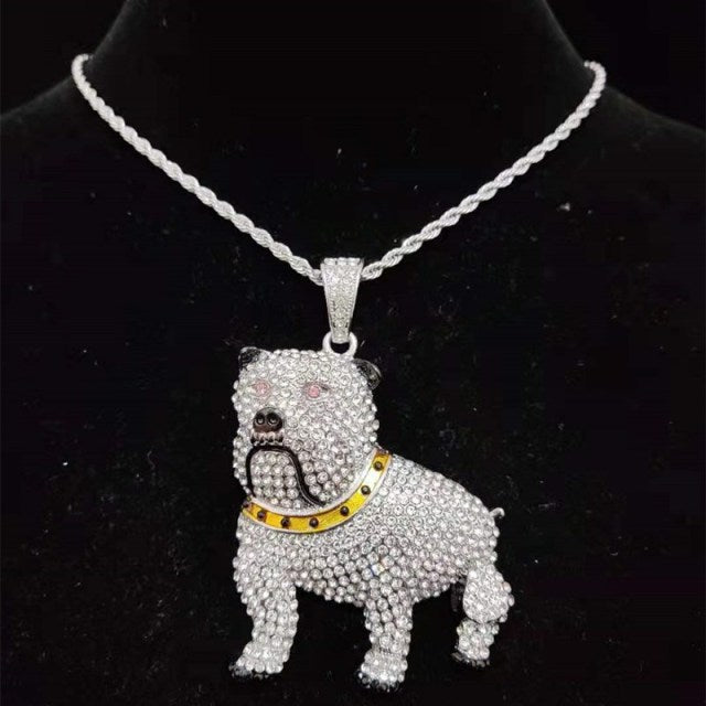 Bling Lovely Dog Pendant Necklace