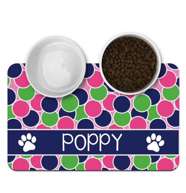 Custom Name Pet Feeding Placemat - Dog Bed Supplies