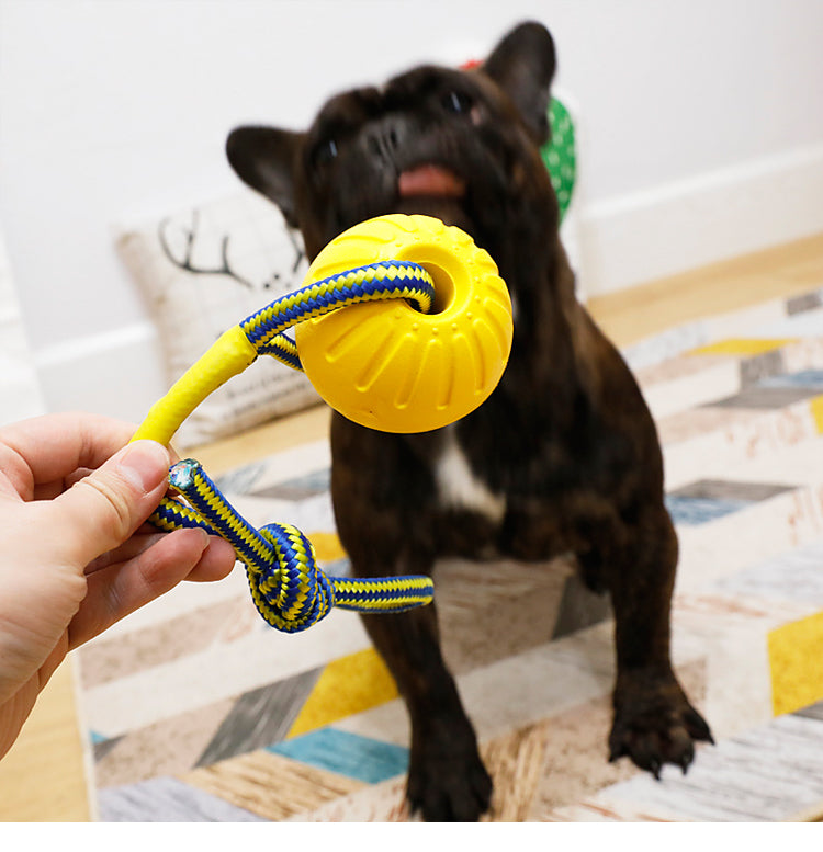 Interactive Dog Toys Rope Ball EVA Ball