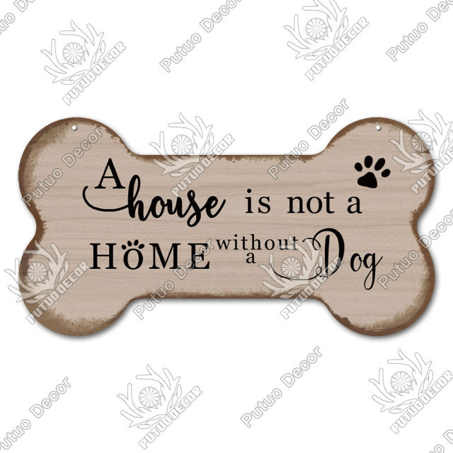Bone Sign Dog Plaque Wood Plaque