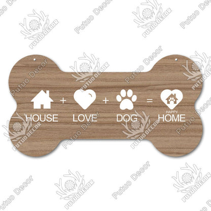 Bone Sign Dog Plaque Wood Plaque