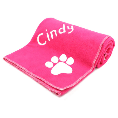 Coral Fleece Dog Blanket Personalized