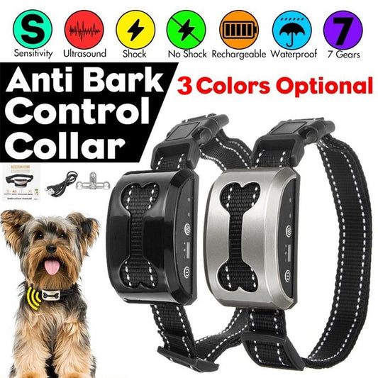 Waterproof pet Collar Intelligent Anti Bark