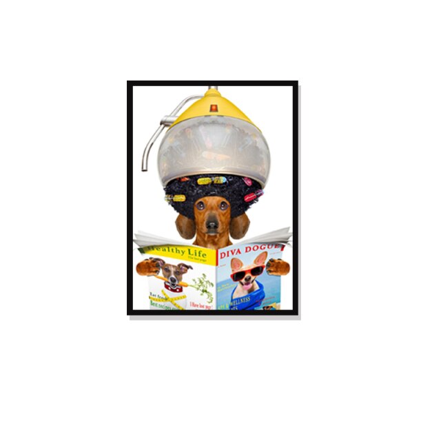 Dog Hairdressers Painting Barbershop Wall Decor