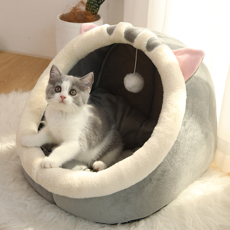 Cute Bed Warm Pet Basket Lounger Cushion
