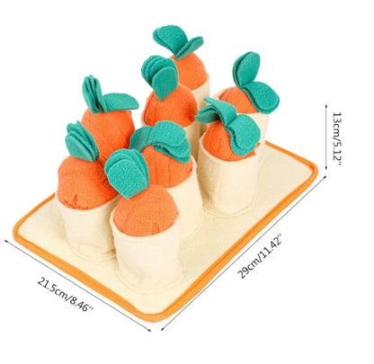 Plush Carrot Dog Toys Snuffle Mat Dog Puzzle