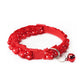 Useful Dog Strap Buckle Lace Collar With Bell