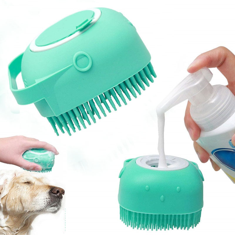 Pet Dog Grooming Bath Brush Massage Brush Silicone Glove Pet Grooming