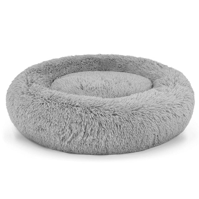 Pet Dog Bed Super Soft Kennel Round Fluffy House - Dog Bed Supplies