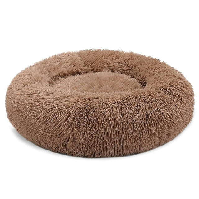 Pet Dog Bed Super Soft Kennel Round Fluffy House - Dog Bed Supplies