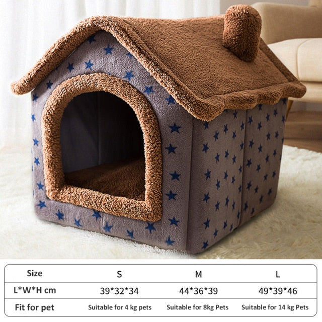 Dog House Kennel Soft Pet Bed Tent Indoor - Dog Bed Supplies