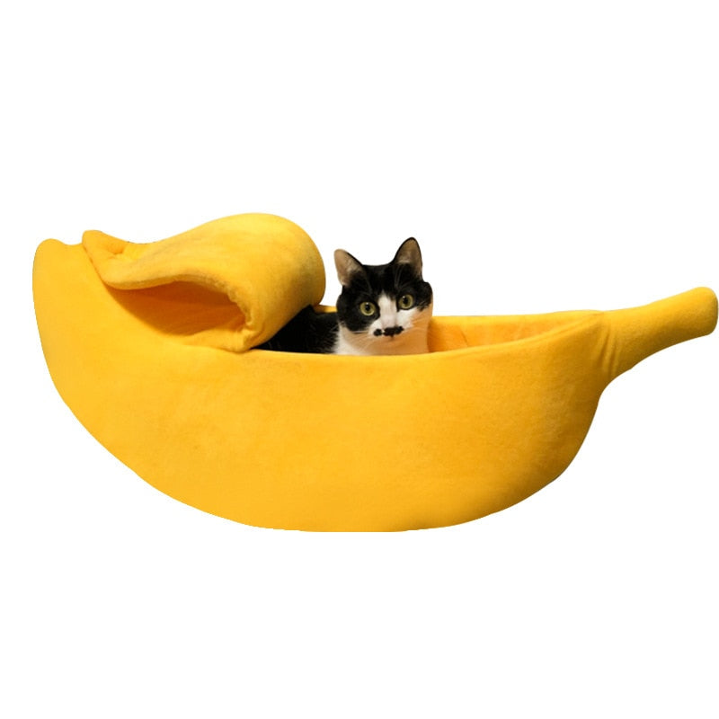 Cute Banana Puppy Cushion Kennel Warm soft bed