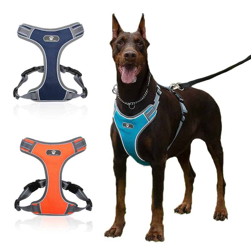 Dog Harness Vest Breathable Dog Training Reflective Nylon