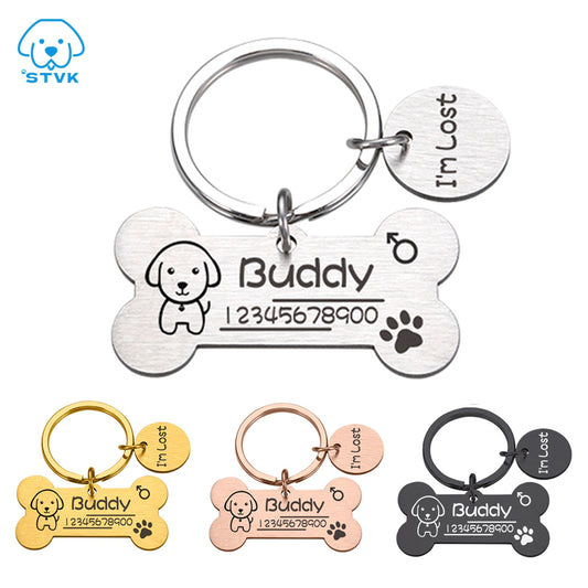 Personalized Dog Anti-lost Name Tags Plates