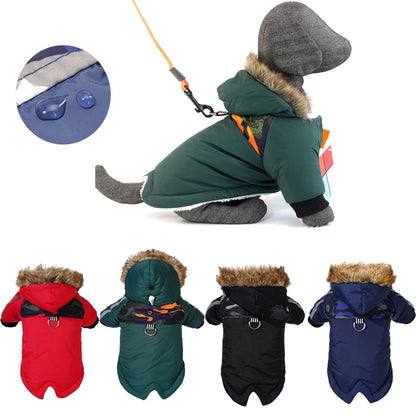 Winter Pet Dog Clothes Costume Outfit Reflective Jacket