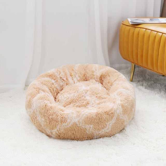 Round Large Dog Sofa Bed with Zipper Washable Cover - Dog Bed Supplies