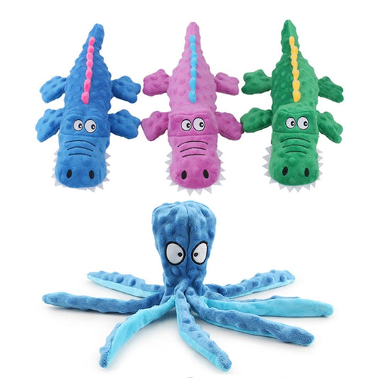 Octopus Crocodile Squeak Dog Toy