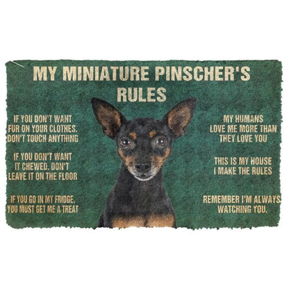 Dog House Rules Custom Doormat