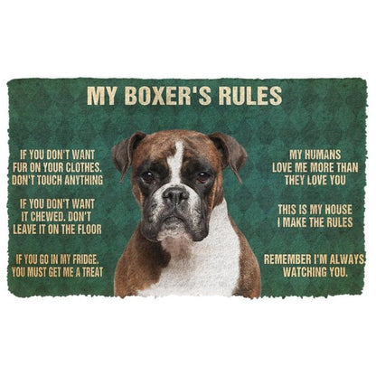 Dog House Rules Custom Doormat