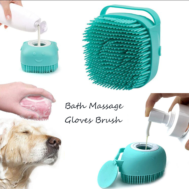 Soft Silicone Rubber Pet Bathing Massage Shower Pet Grooming