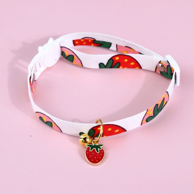 New Cute Fruit Print Breakaway Collar