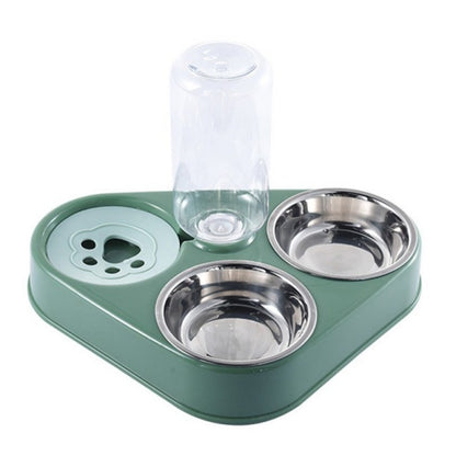 3 in 1 Dog Feeder Bowl With Dog Water Bottle