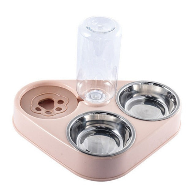 3 in 1 Dog Feeder Bowl With Dog Water Bottle