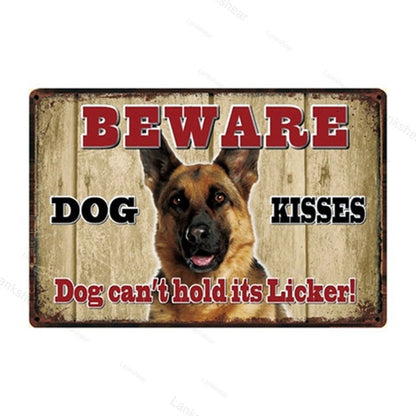 Good Beware of Dogs Metal Sign Poster
