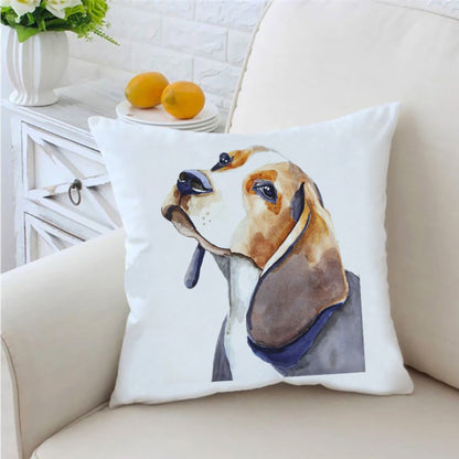 Dog Pillow Cases Pillowcases Cute Beagle Watercolor