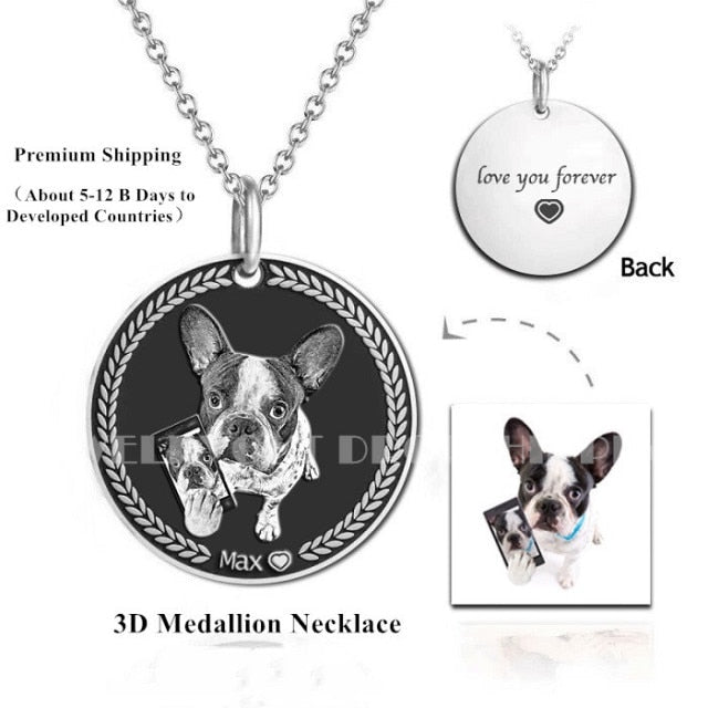 Customized Pet Engrave 925 Sterling Silver Necklace