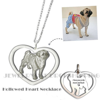 Customized Pet Engrave 925 Sterling Silver Necklace Symbol Necklace