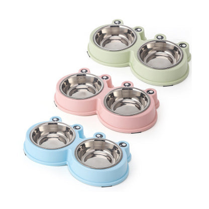 Dog Bowl Food Water Feeder Stainless Steel