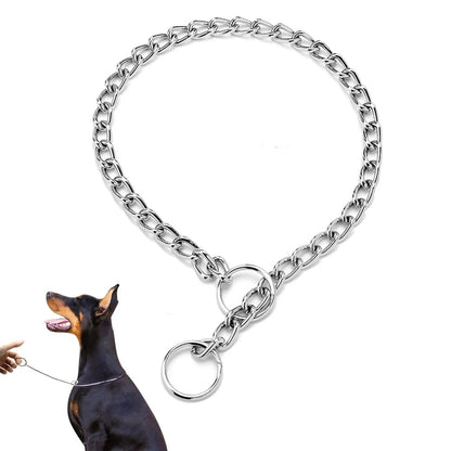 Dog Chain Iron Metal Double Chain Row Choke Collars Exercising And Training Your Pet