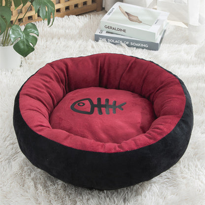 Round House Bed Plush Warm Pet Bed