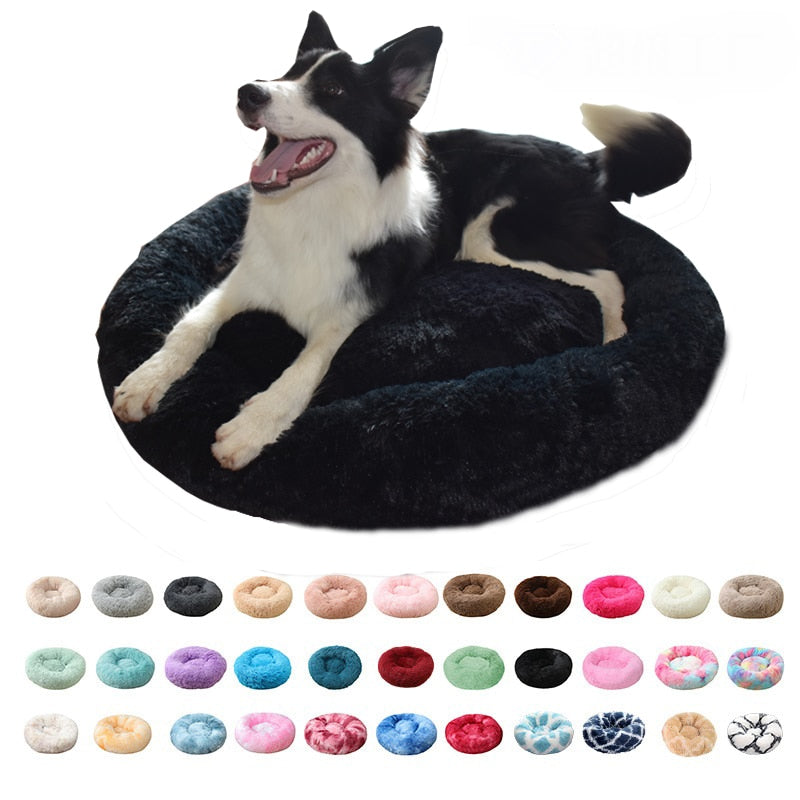 Dog Bed Super Soft Round Warm Plush - Dog Bed Supplies