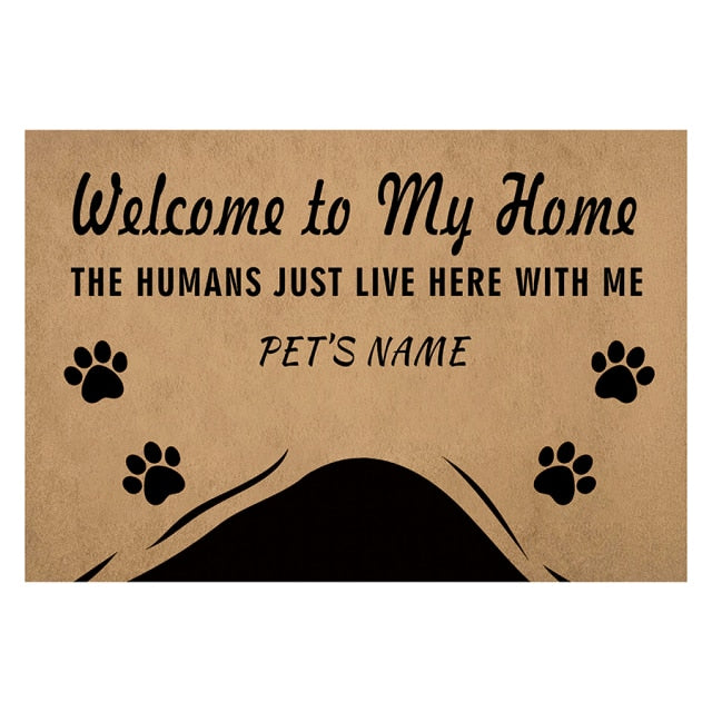 Welcome custom entrancet Dog printed door mat