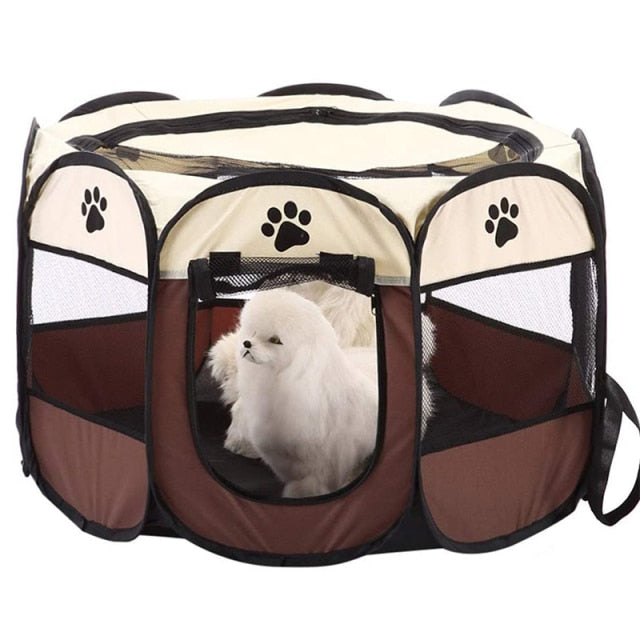 Pop Up Cat Tent Pet Playpen Carrier Durable Kennel - Dog Bed Supplies