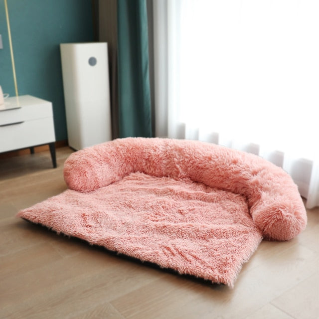 Large Pet Bed Long Plush Warm Bed Sofa Mat - Dog Bed Supplies