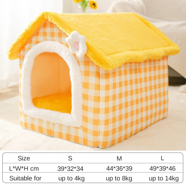 Dog House Kennel Soft Pet Bed Small Cat Tent - Dog Bed Supplies