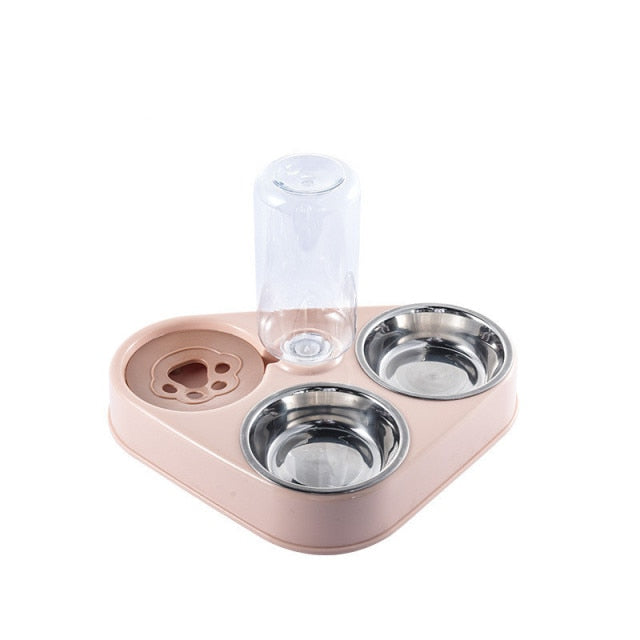 3 In1 Pet Dog Food Bowl with Drinking Feeder