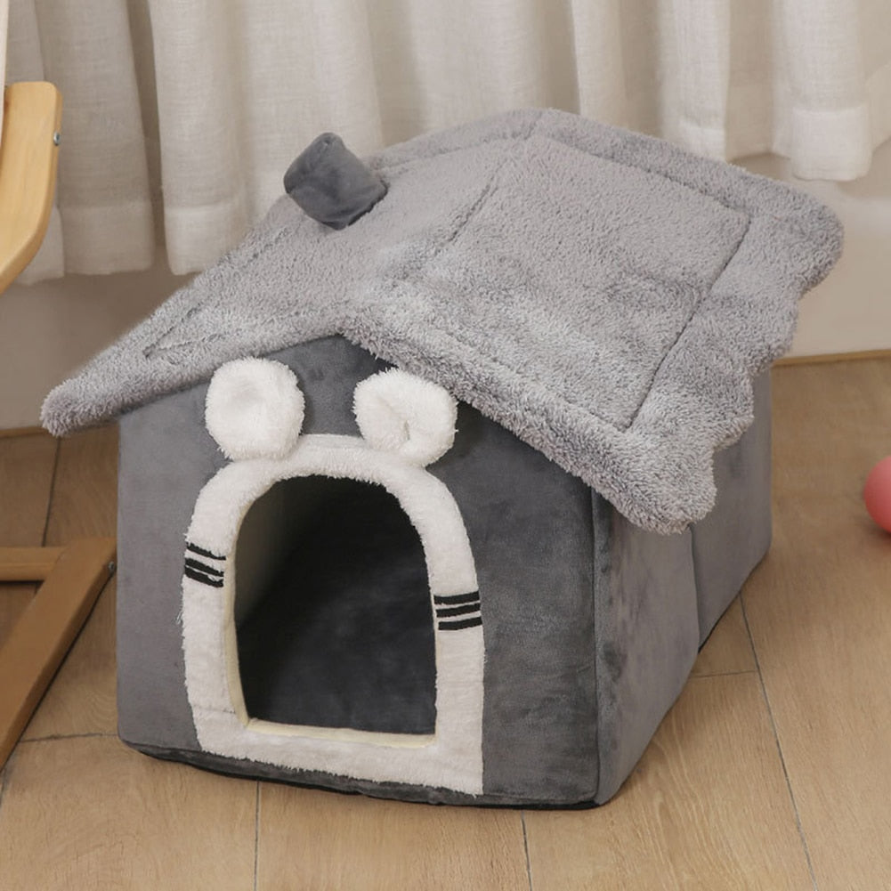 Foldable Dog Bed Warm House - Dog Bed Supplies