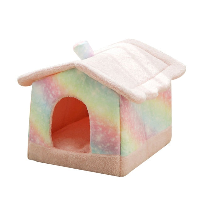 Foldable Dog Bed Warm House - Dog Bed Supplies