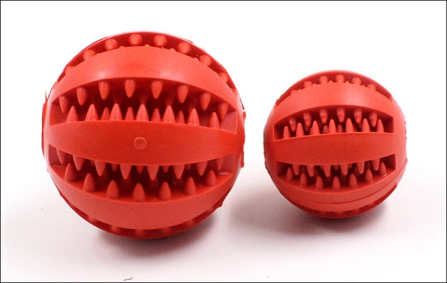 Rubber Dog Chew Toy Ball Teeth Cleaning