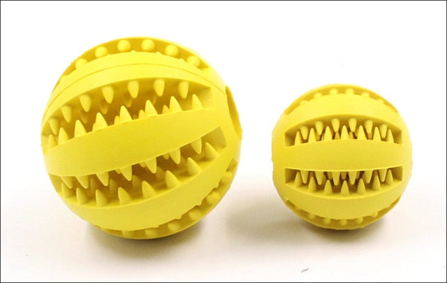 Rubber Dog Chew Toy Ball Teeth Cleaning