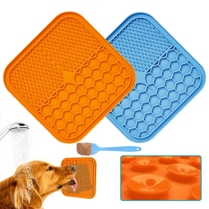 Mat for Dogs Slow Food with Suction Feeding Bowl
