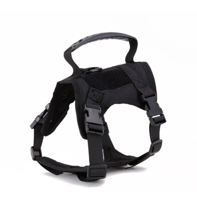 Military Tactical Dog Harness Vest Collar