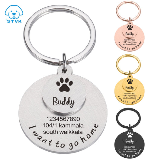 Free Engraved Pet Dog ID Tag Personalized Pet Supplies