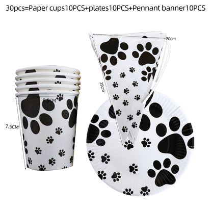 Birthday Decorations Dog Paw Party Supplies Print