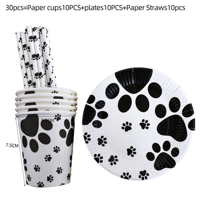 Birthday Decorations Dog Paw Party Supplies Print