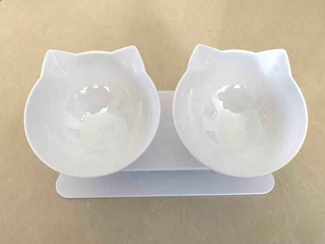 Non-Slip Double Cat Bowl Dog Bowl With Stand Pet Feeding Can Be Separated
